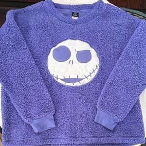 Disney Nightmare Before Christmas Purple Fleece Sweatshirt